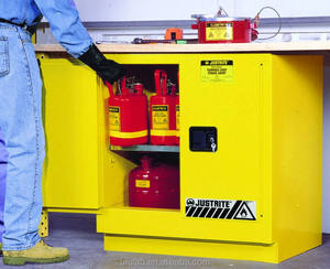 ארון בטיחות כימי תעשייתי ממתכת בנפח 30 גלון, עמיד בפני אש, לשימוש בבית ספר, בית חולים או מחסן - Product Image 3