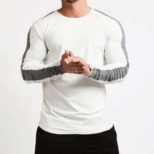 ZMAR जीवन शैली खेल पहनने लंबी आस्तीन कपड़े घुमावदार नीचे टी शर्ट कस्टम