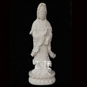 大きな石の観音菩薩像 大理石の慈悲の女神 観音菩薩像 - Product Image 2