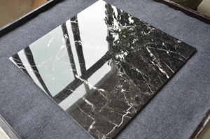 Piastrelle in Ceramica Effetto Marmo <span class=keywords><strong>Nero</strong></span> con Venature Bianche per Ufficio Moderno, Prezzo in Algeria - Product Image 5