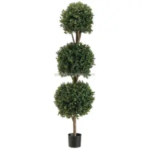 Nuevo estilo Topiary boj Goplus 4Ft árbol Boxwoood planta la espiral de los árboles artificiales de 4 pies