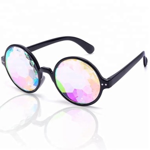 <span class=keywords><strong>Lunettes</strong></span> de soleil tendance style kaléidoscope à facettes <span class=keywords><strong>prismatiques</strong></span> en verre décoratif pour fêtes cool - Product Image 3