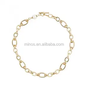 New Design Stainless Steel Gold Equestrian Bracelet With Pearl