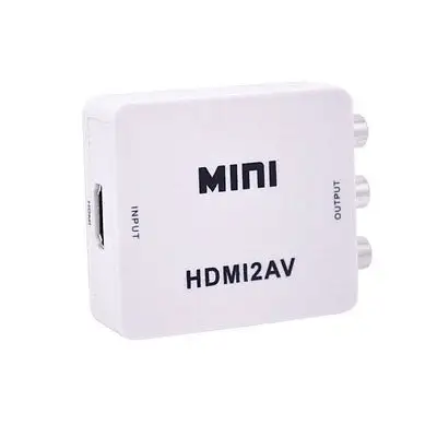 Adaptateur Audio vidéo et vidéo, 1080P, HDMI à AV, 3RCA, CVBs, prenant en Charge PAL/NTSC, avec câble de chargement USB