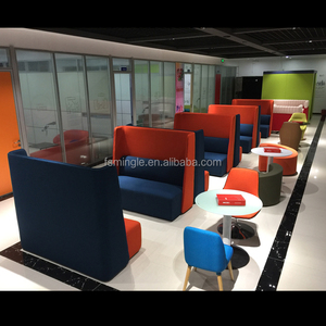 <span class=keywords><strong>2</strong></span> plazas de tela tipo respaldo alto Silla de cabina para la Conferencia Reunión y sala de café - Product Image 3