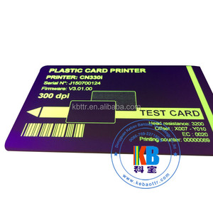 PVCカードサーマルプラスチックIDカード樹脂ゼブラP330iブルーゼブラプリンタUVリボン