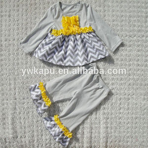 Cotton top and pants set, baby clothing sets,fall 2014 baby boutique - Product Image 1