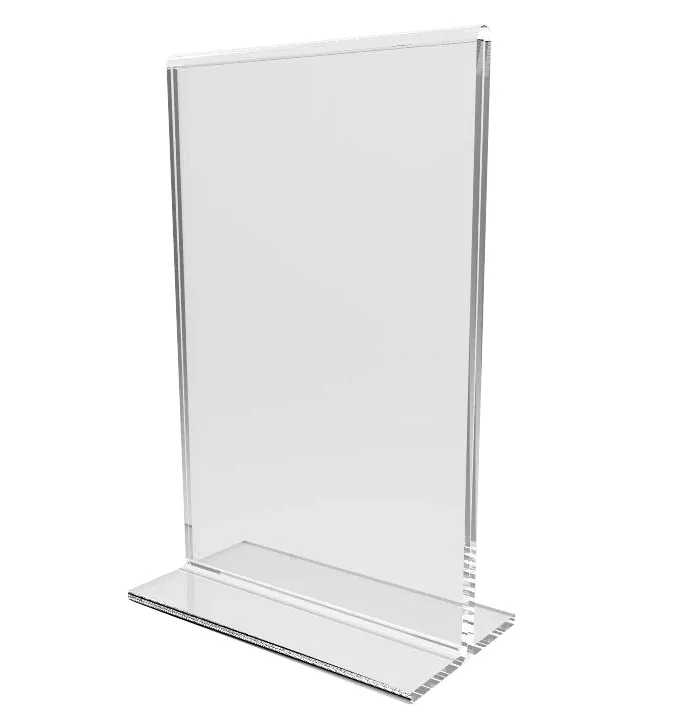 T Shape A4 Acrylic Double Sided Sign Holder and Menu Stand