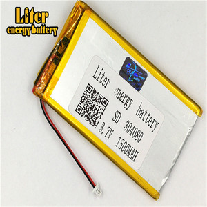 Plug 1.0-2 P 304080 Ultra-thin polymer lithium battery 1500 mah outdoor lighting 3.7 V equipment medical with ntc - Product Image 1