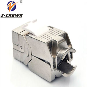 Module keystone blindé Cat6A FTP, <span class=keywords><strong>RJ45</strong></span>, dispositif réseau 180 degrés - Product Image 1