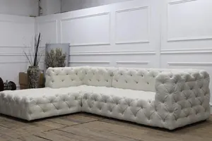 L form sofa vertikale ecke stoff klassische taste tufting leinwand farbe chesterfield-sofa couch