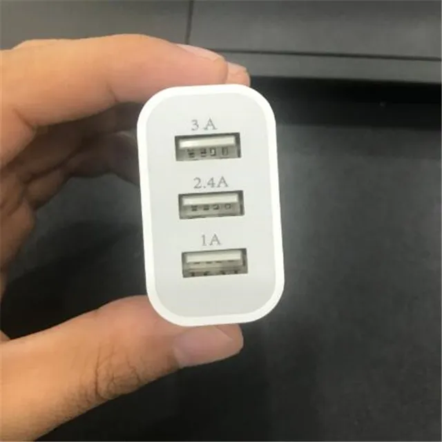 High quality multifunction 3 Ports USB Charger 5 V 3A USB Charger USB wall charger for iPhone 8/7/7 plus for Samsung