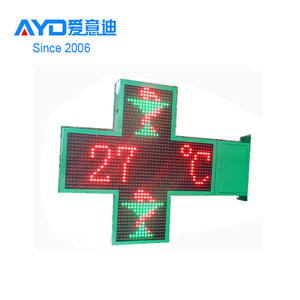 Pantalla LED RGB de doble cara para exteriores, programa de visualización cruzada de farmacia LED, señal LED para sexo, mujer y Niña