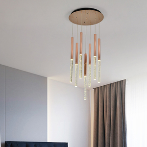 Đèn Chùm Pha Lê JC Cho Phòng Ăn, Đèn Thả Trần Hình Chữ Nhật Gắn Trần, Đèn Chùm <span class=keywords><strong>Led</strong></span> Thanh Pha Lê Màu Vàng Hồng Cho Phòng Ăn - Product Image 5