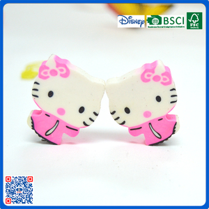 Ventes chaudes mignon bonjour kitty chat gomme <span class=keywords><strong>3D</strong></span> en forme de rose de bande dessinée gomme - Product Image 4