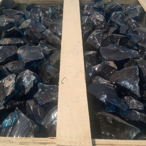 Met fabriek prijs donker amber getrommeld vuurkorf glas rotsen - Product Image 4