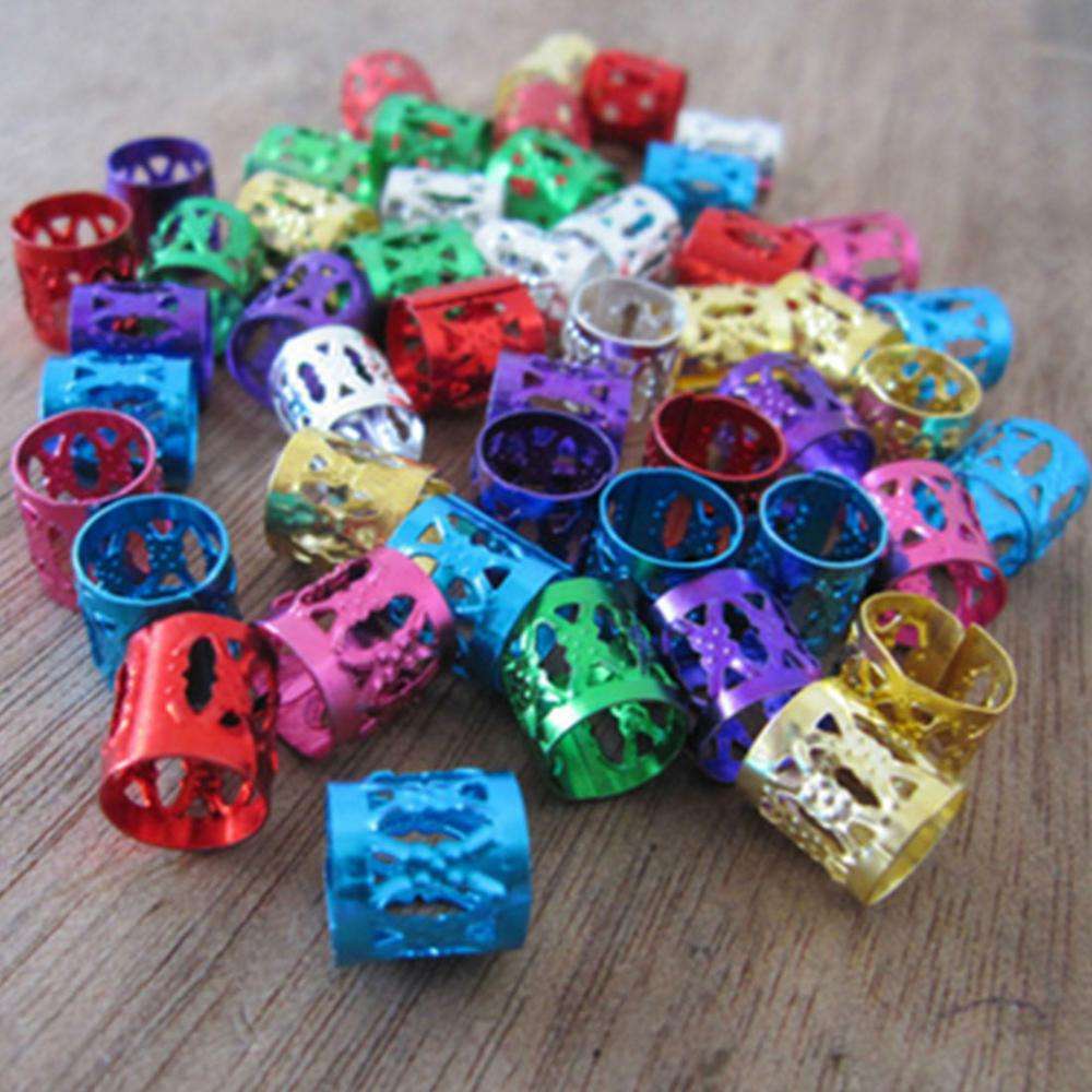 Hair Beads for Braids Dreadlock Bead Adjustable Cuffs Clips for