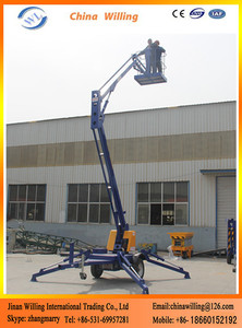 Trailer gemonteerde cherry picker opvouwbare arm lift antenne boom lift WL-16 - Product Image 3