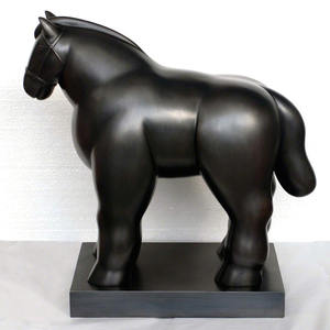 Sculpture en bronze moderne de petite taille, copie d'art, Fernando <span class=keywords><strong>Botero</strong></span>, sculpture de main et de cheval - Product Image 3