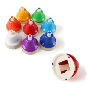 8 tone Hand bell ,colorful hand bells for kid's music