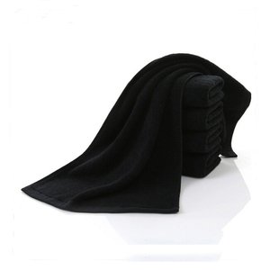 Vente en gros de <span class=keywords><strong>serviette</strong></span> de salon de plage en coton éponge personnalisée 16S 40x80cm <span class=keywords><strong>serviette</strong></span> de cheveux noire pour salon de beauté - Product Image 4