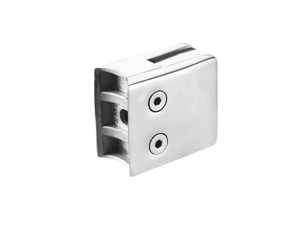 Suporte de parafuso de banheiro inox, suporte quadrado para parafuso do banheiro de aço inoxidável com clipe de vidro para escada