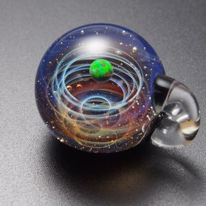 Collar con Colgante de Bola de Cristal de Borosilicato Ópalo, Collar con Bola del Universo - Product Image 1