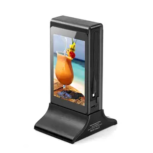 Estación de Carga con Pantalla Publicitaria Digital Wifi, Banco de Energía Publicitario con Menú de 20800 mAh para Restaurante o Cafetería - Product Image 1