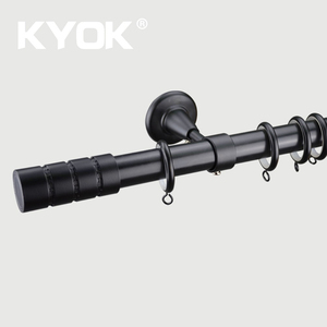 Semplice Asta di Tenda Tubo di Pali di Ferro In Acciaio di Plastica di Alluminio Accessori Per Tendaggi <span class=keywords><strong>Hardware</strong></span> <span class=keywords><strong>Set</strong></span> Asta di Tenda Per La Decorazione Domestica - Product Image 2