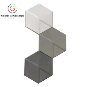 Hexagon Concrete Design 3D Decorative Concrete Cement Wall Tiles