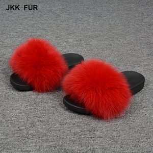 Varios estilos rojo elegante al aire libre diapositivas moda zorro sandalias - Product Image 5