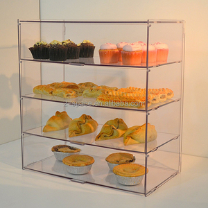 4 Tier Clear Acrylic Bakery Cake Sandwich Display Case