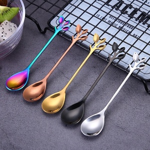 Nĩa Và Thìa Bánh Thanh Lịch, Bộ Muỗng Nhỏ Bằng Thép Không Gỉ Đầy Màu Sắc - Product Image 3