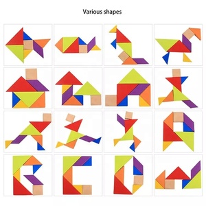 Hot Sale good personalized jigsaw puzzle wooden Tangram learning games from printout - Product Image 4