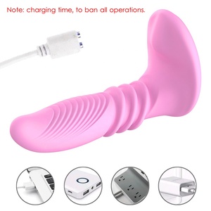 Hot Sale G-Tempat P-Tempat Teleskopik <span class=keywords><strong>Strapon</strong></span> Dildo Remote Control Pemanas Vibrator Seks Mainan - Product Image 4