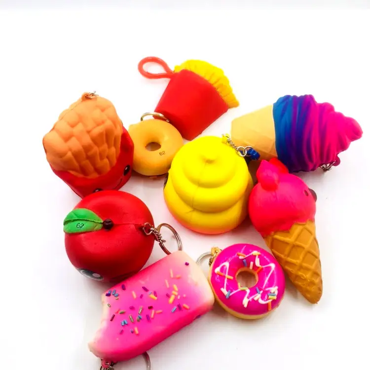 Kawaii Squishies Slow Rising Mixed Mini Bun Cake Ice Cream Bread toys