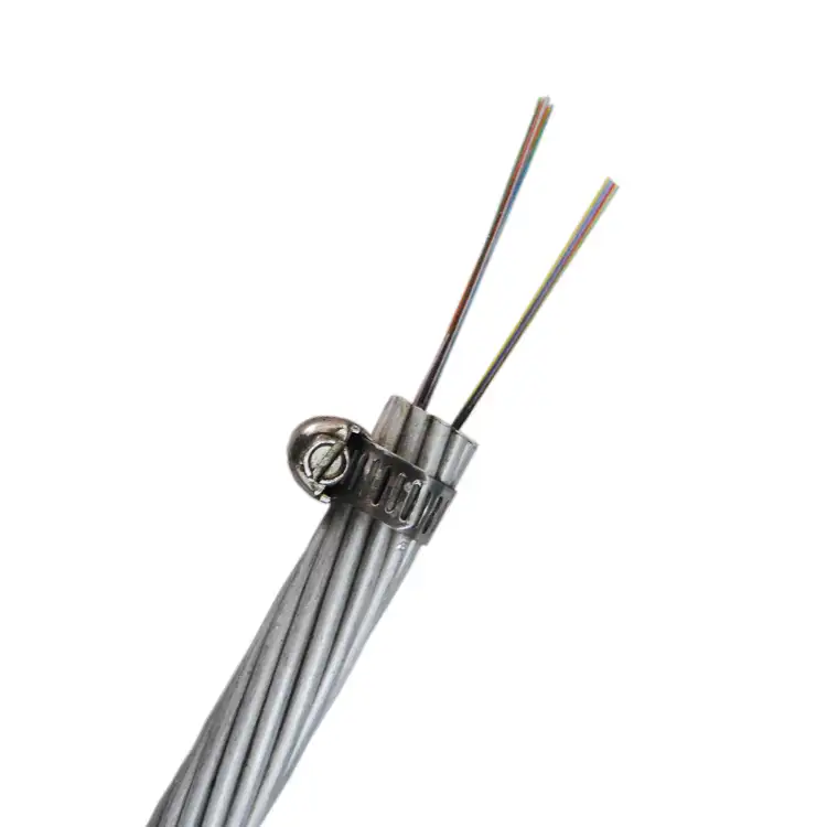 Композитный надземный заземленный кабель провод 24 сердечника opgw волоконно-оптический кабель