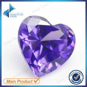 corazón del Brillant corte Culet volver pequeño para Jewellry corazón AAAAA 8 * 8 mm Amethyst piedras zirconia cúbico - Product Image 1