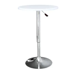 โต๊ะยกแก๊สแบบกลมสีขาวโต๊ะบาร์แบบปรับแต่งได้ - Product Image 1
