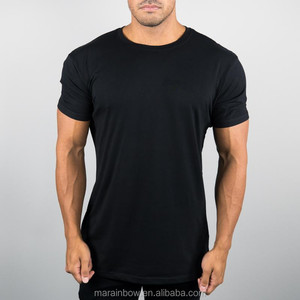 Camiseta Básica de Alta Calidad a Precio Moderado de Algodón, Bambú y Spandex de Color Sólido con Cuello Redondo y Manga Corta de Corte Regular para Hombre - Product Image 1