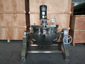 เครื่องผสมอาหารด้วยความร้อนแก๊ส LPG 100L สแตนเลสสำหรับแยมและซอสคาราเมล - Product Image 4