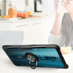Đơn giản Trường Hợp Đối Với OPPO Reno10X Trong Suốt PC + Carbon Xe Chủ Magnetic Trường Hợp Đối Với OPPO F7 R17 Caque Funda Vỏ - Product Image 6