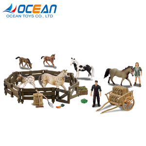 <span class=keywords><strong>Jouet</strong></span> en plastique pour enfants, jeu de simulation, animal de ferme, avec cage et clôture - Product Image 1