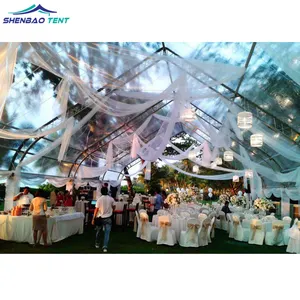 Aluminum Alloy Clear Structure Curved Tfs Wedding Tent For Restaurant