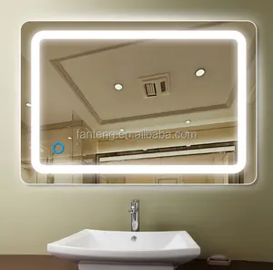 Hot Sale Hotel project Bathroom Vanity 5mm Lighted Mirror with LED Light