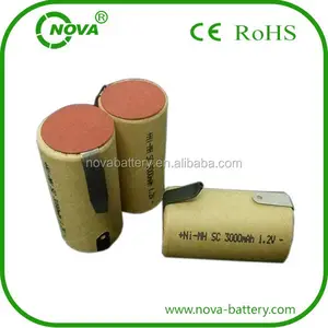 1.2v الفرعية C 3000mah نيمه بطارية إعادة شحن البطاريات