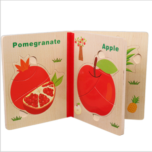 Jouet éducatif pour enfants, livre <span class=keywords><strong>en</strong></span> <span class=keywords><strong>bois</strong></span> d'apprentissage préscolaire, puzzle de reconnaissance, livre de puzzle <span class=keywords><strong>en</strong></span> <span class=keywords><strong>bois</strong></span> - Product Image 1