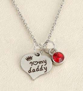 <strong>Father</strong> <strong>Daughter</strong> Keychain Necklace Set, Birthday Valentines Day Gifts for Dad - Product Image 1