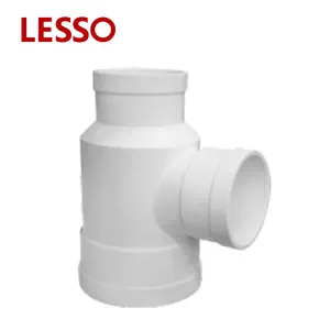 LESSO PVC-U Drainage Pvc Sanitary Pipes Fittings Upvc Bottle Saddle Reducing Sanitary Tee