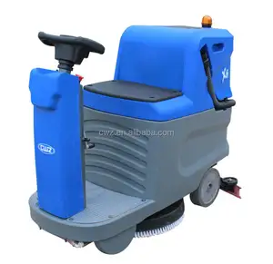 Listrik Ride On Floor Scrubber Pengering Baterai Besar, Harga Yang Wajar